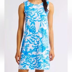 Lilly Pulitzer Women's Eliza Dress Cotton Resort White Glisten in the Sun Sz S